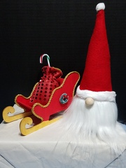 Santa Gnome with Sleigh